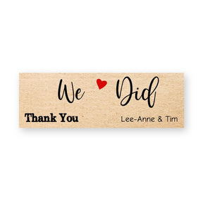We Did Wedding Thank You Label