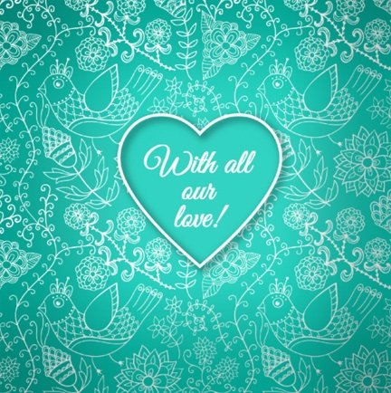 With All Our Love Wedding Note Label