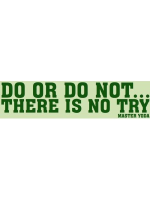 Do or Do Not Bumper Sticker