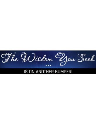 The Wisdom You Seek Bumper Sticker