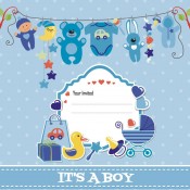 Baby Shower Boy Label