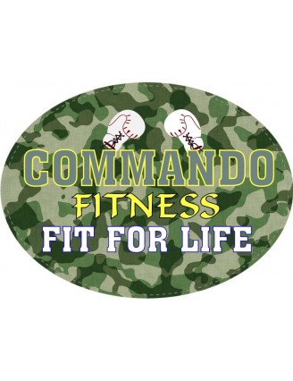 Commando Fitness Oval Label