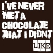 I've never met a chocolate I didn't like Label