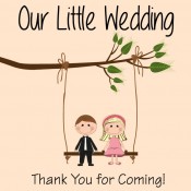 Our Little Wedding Square Label