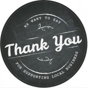 Thank You for supporting local business sticker