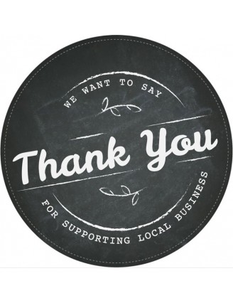 Thank You for supporting local business sticker