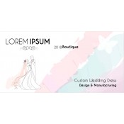 Watercolour Wedding Dress Product Label