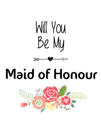 Will You Be My Maid of Honour Label