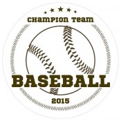 Baseball Champions Sports Prize Label