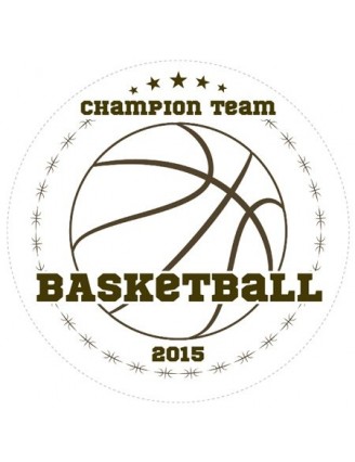 Basketball Champions Sports Prize Label