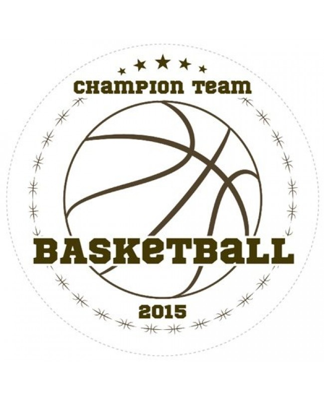 basketball championship, label, design with basketball ball and