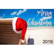 Christmas Beach Label