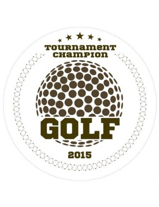 Golf Champions Sports Prize Label