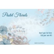 Pastel Leaves and Flowers Label