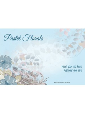 Pastel Leaves and Flowers Label