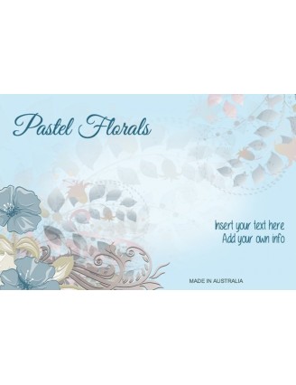 Pastel Leaves and Flowers Label