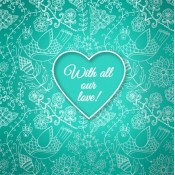 With All Our Love Wedding Note Label