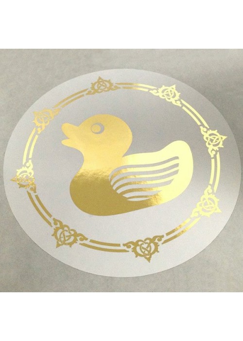 Metallic Gold Ink on Gloss Paper labels