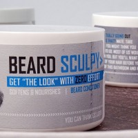 Beard oil container labels