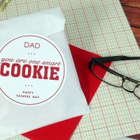 Dad smart cookie gift sticker