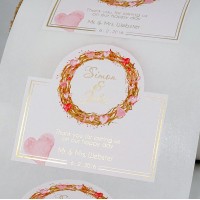 Metallic Gold on paper label