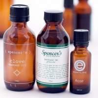 Treatment oils bottle labels