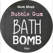 Bubble Gum Bath Bomb Label