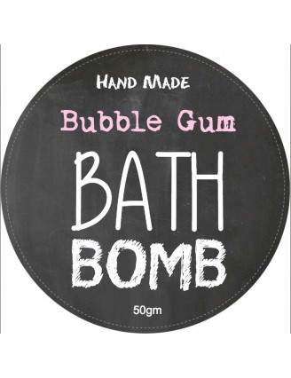 Bubble Gum Bath Bomb Label