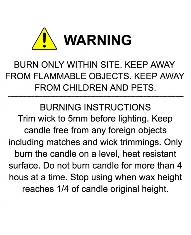 Candle Warning Labels - Pack of 54 – LiveMoor
