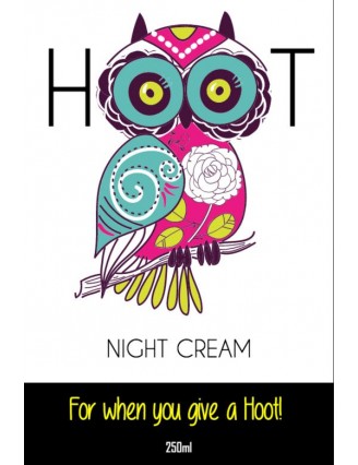 Hoot Night Cream Product Label