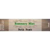 Rosemary Mint Bath Bomb Wrap Around Label