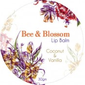 Bee and Blossom Round Label