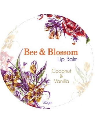 Bee and Blossom Round Label