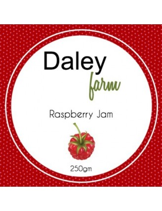 Daley Farm Rasberry Jam Square Label