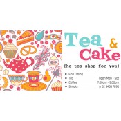 Tea and Cake Shop Label