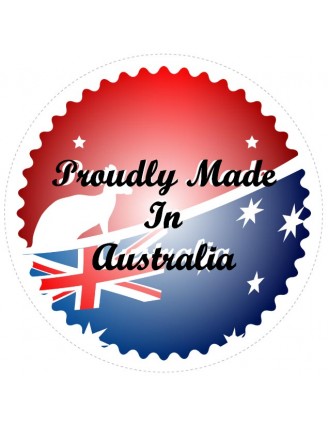 Resin Domed Made In Australia Round Logo Decal