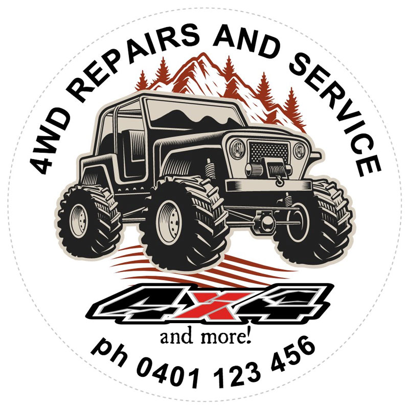 4x4 Service Stickers