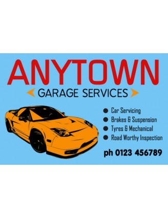 AnyTown Garage Service Stickers