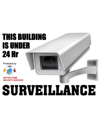 Building Under Surveillance Stickers 150x100mm