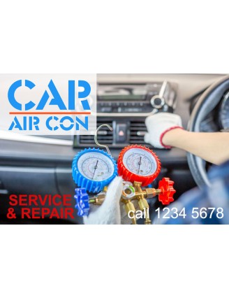 Car Air Conditioning Service Stickers