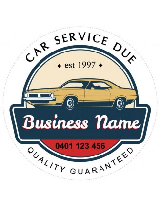 Car Service Due Stickers