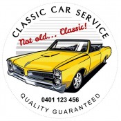 Classic Car Service Stickers