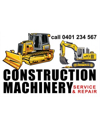 Construction Machinery Service Stickers