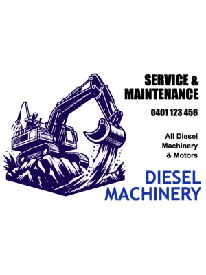 Diesel Machinery Service Stickers