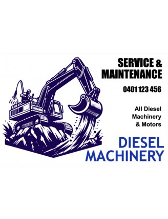 Diesel Machinery Service Stickers