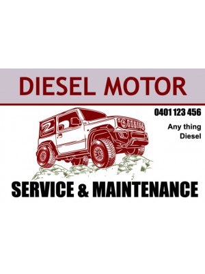 Diesel Motor Service Stickers