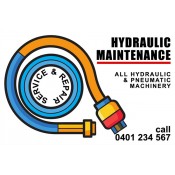 Hydraulic Maintenance Service Stickers