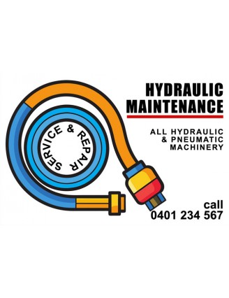 Hydraulic Maintenance Service Stickers