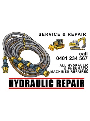 Hydraulic Repair Service Stickers