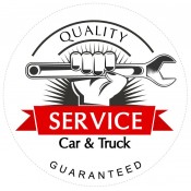 Round Car Service Stickers